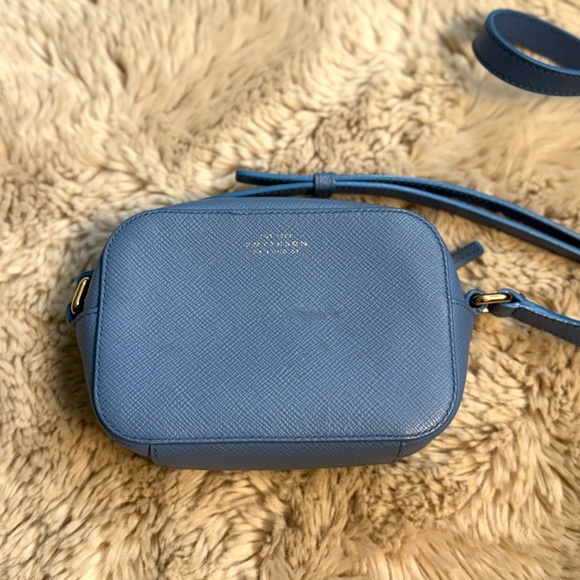 Smythson Camera Bag in Panama blue crossbody - Picture 5 of 13